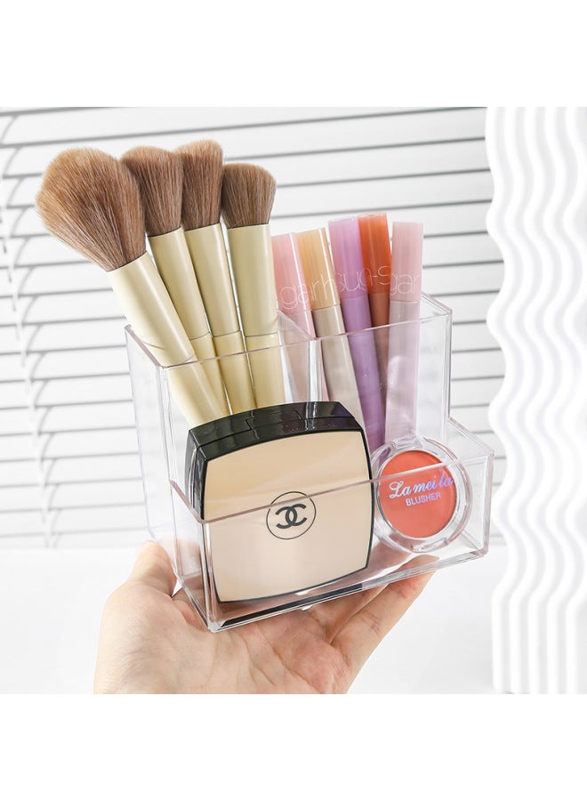 Autonomy Non-printed Transparent Acrylic Pen Holder Student Stationery Organizing Storage Box Simple Personalized Desktop Cosmetics Storage Container - Image 3