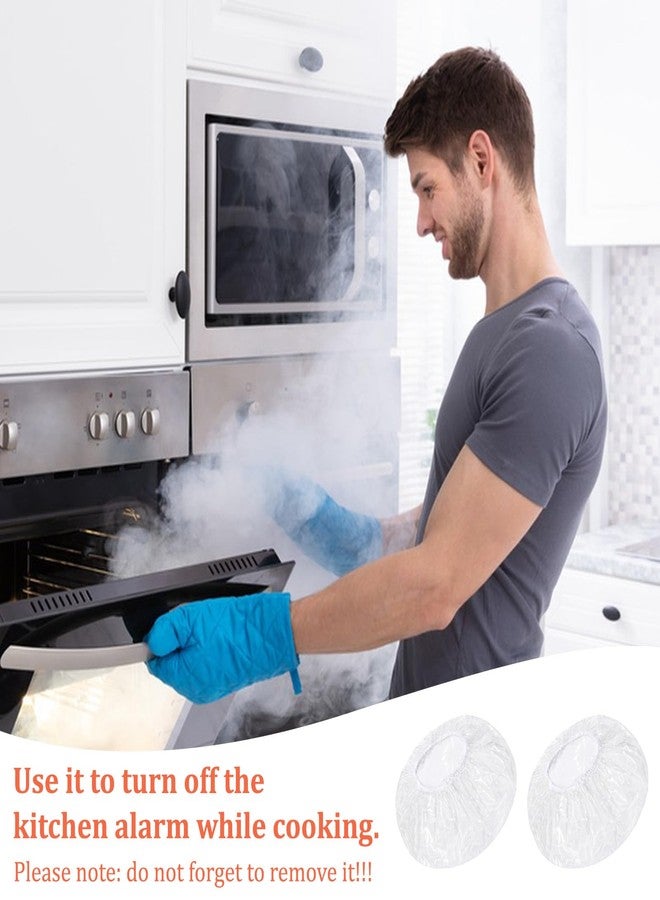 Xelsluthe 12 Pcs Detector Cover Fire Alarm Dust Paint Cover Stretch Plastic Fire Alarm Thicken Elastic Paint Covers During Commercial Building Home Alarms Cooking or Baking Use, White - Image 5