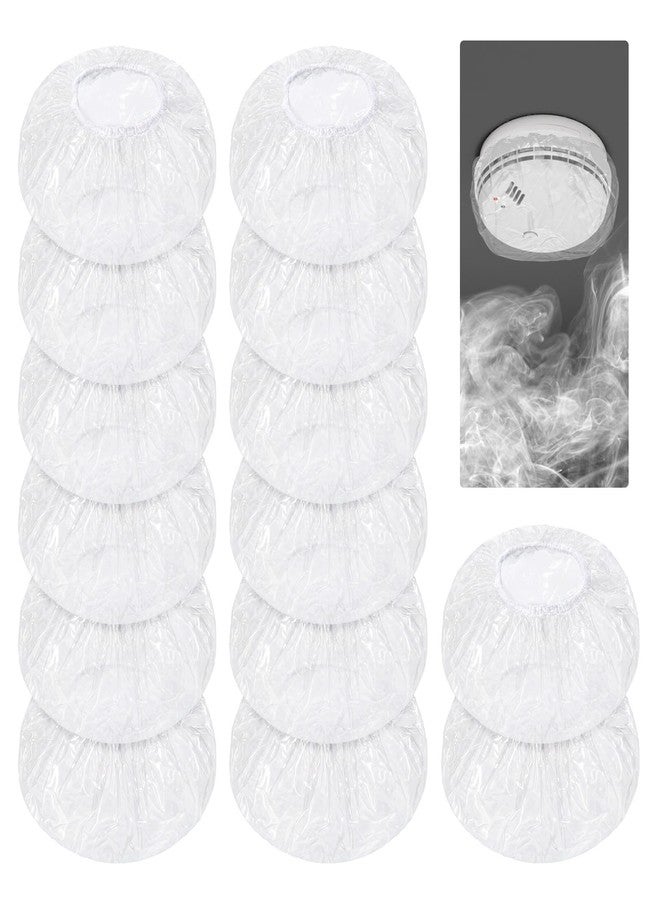 Xelsluthe 12 Pcs Detector Cover Fire Alarm Dust Paint Cover Stretch Plastic Fire Alarm Thicken Elastic Paint Covers During Commercial Building Home Alarms Cooking or Baking Use, White - Image 1