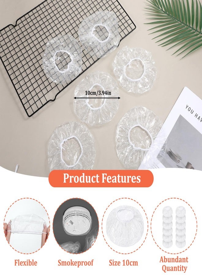 Xelsluthe 12 Pcs Detector Cover Fire Alarm Dust Paint Cover Stretch Plastic Fire Alarm Thicken Elastic Paint Covers During Commercial Building Home Alarms Cooking or Baking Use, White - Image 3