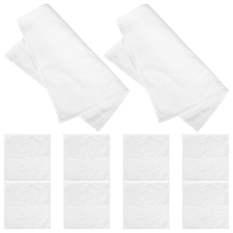 10Pcs White Cotton Kitchen Towels 30x30cm Soft Absorbent Multipurpose Cloth Napkins - Image 2