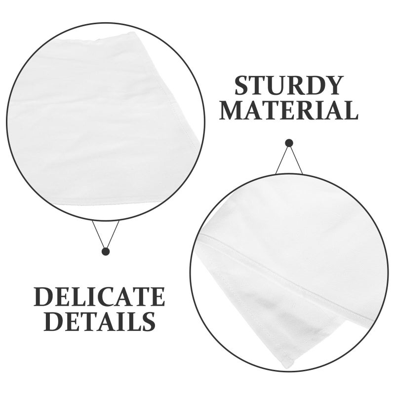 10Pcs White Cotton Kitchen Towels 30x30cm Soft Absorbent Multipurpose Cloth Napkins - Image 4