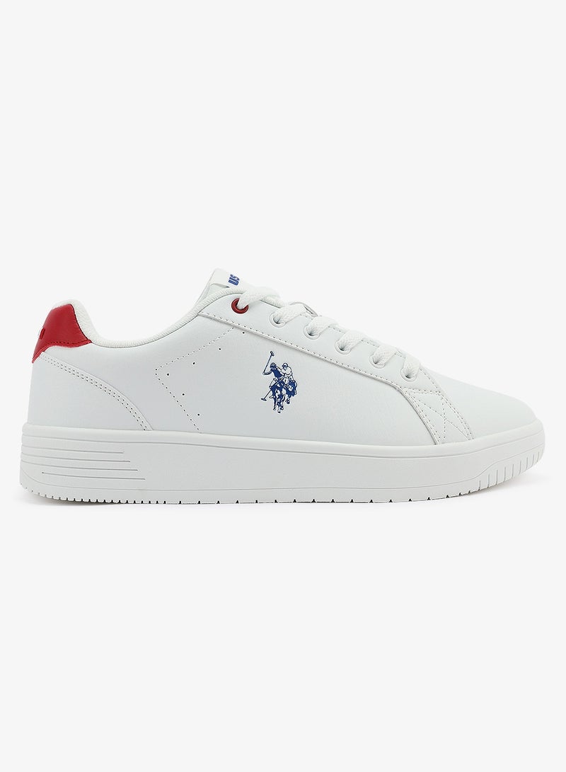U.S. Polo Assn. Men's White Low-Top Canvas Sneakers - Bold Iconic Branding for a Clean Look Shoes - Image 1