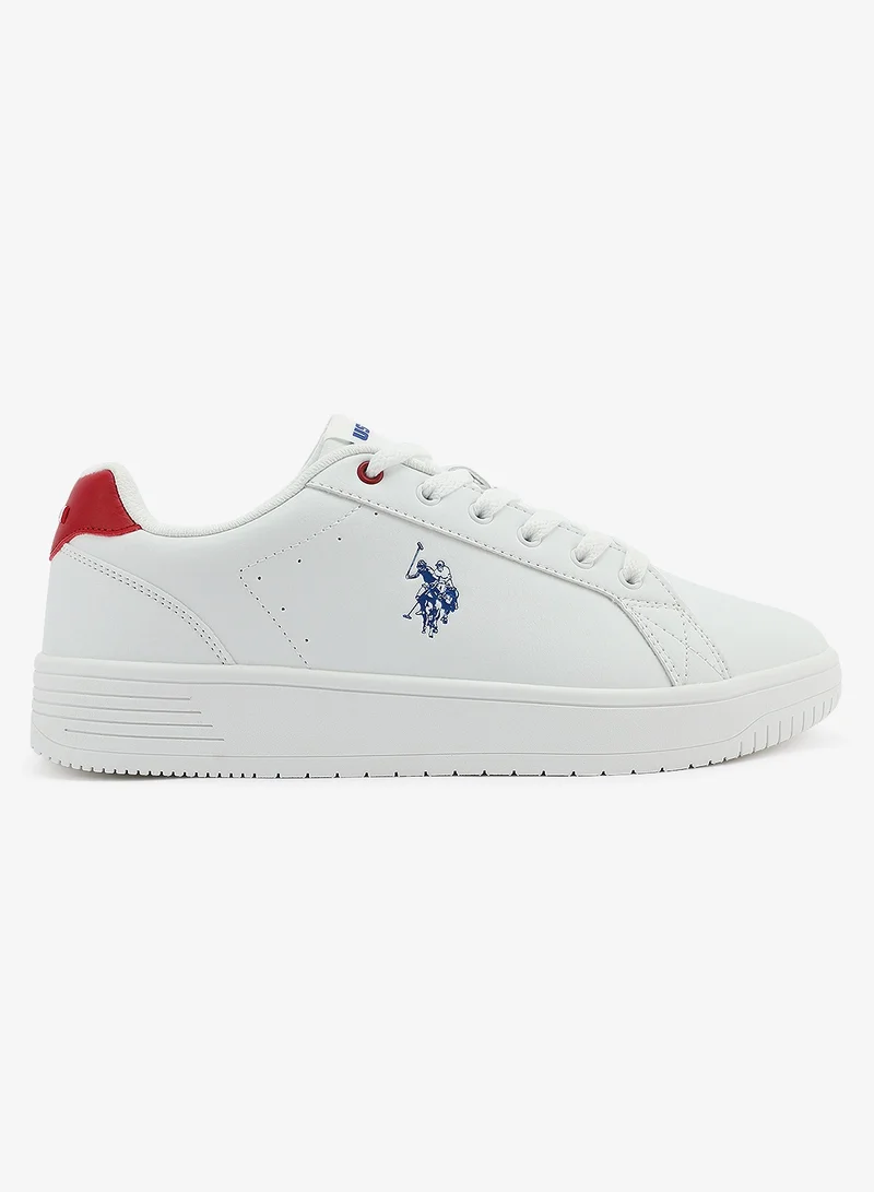 U.S. Polo Assn. white Men's White Low-Top Sneakers - Bold Iconic Branding for a Clean Look Shoes for Men | Best Price UAE