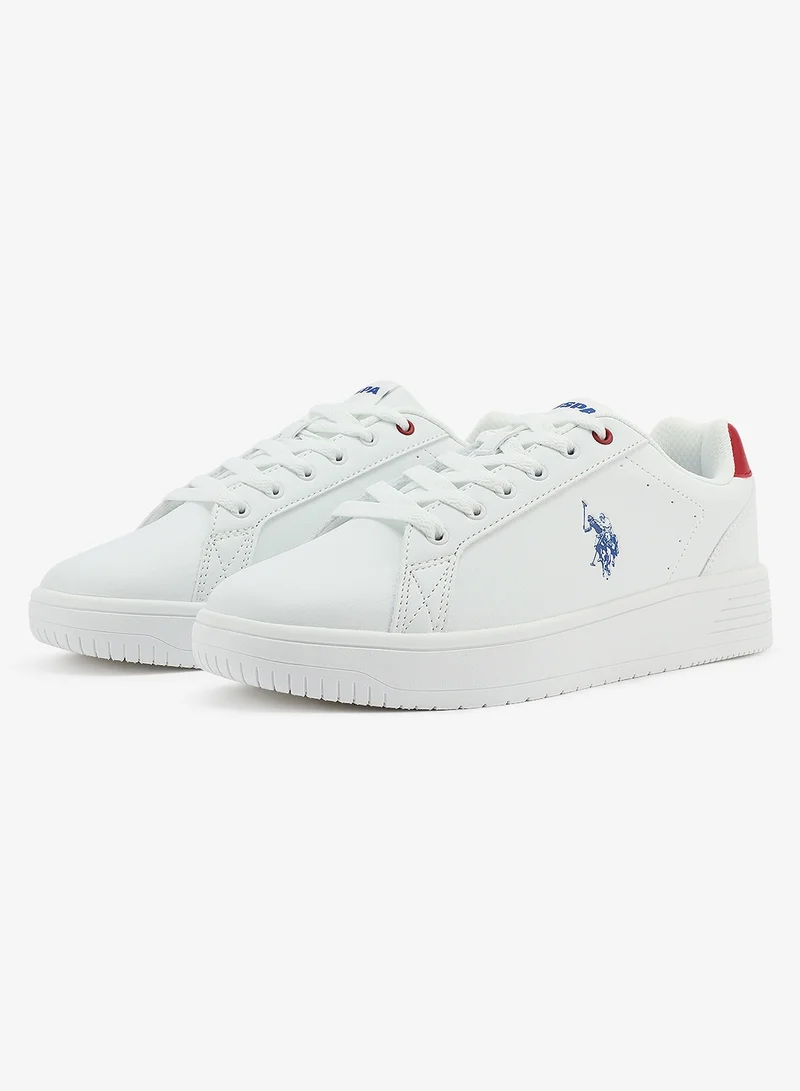 U.S. Polo Assn. white Men's White Low-Top Sneakers - Bold Iconic Branding for a Clean Look Shoes for Men | Best Price UAE