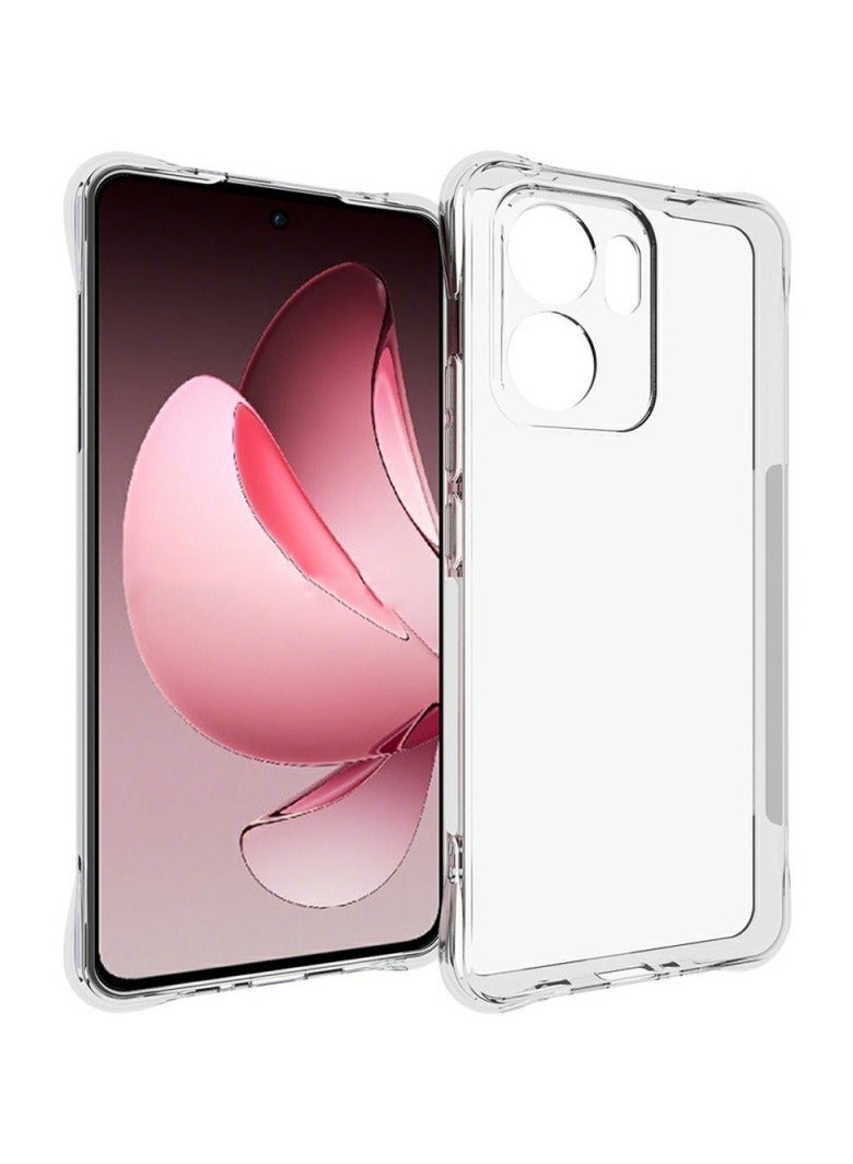 For Oppo Reno 13F 4G/5G King Kong Transparent Shockproof Ultra-Thin Protective 4 Corners Case - Clear