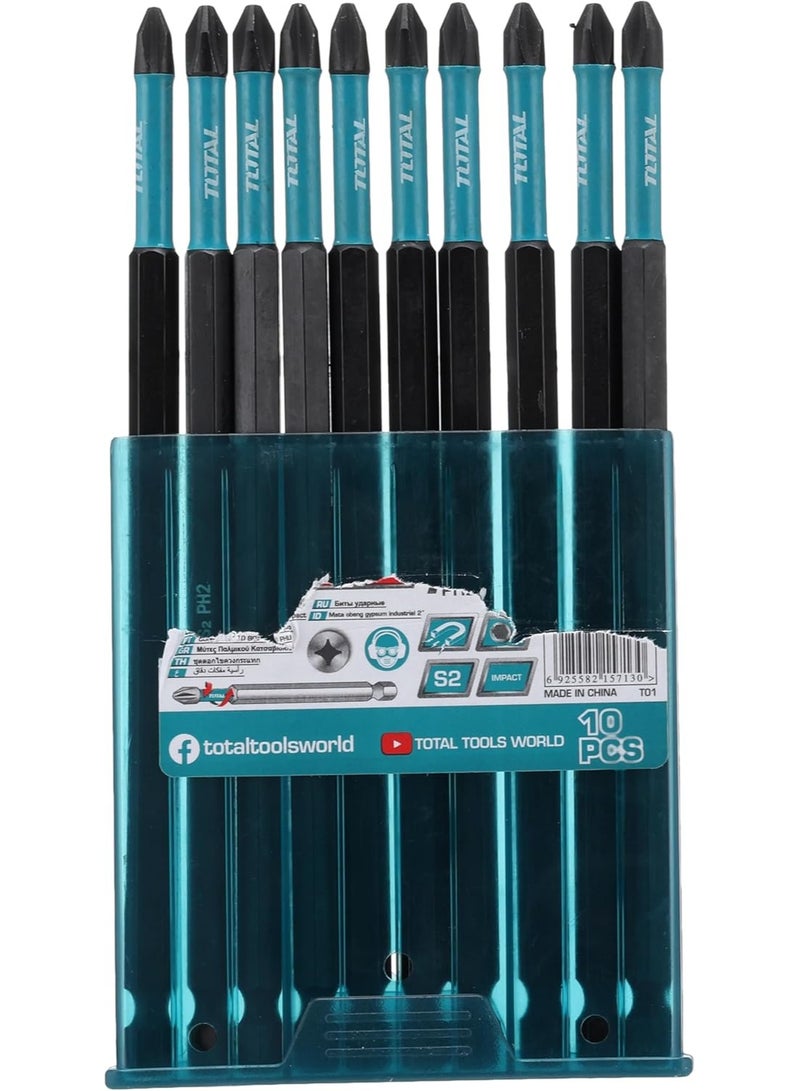 Total TACIM16PH263 PH2 Impact Driver Anchors, 10-Pieces, 150 mm Length - Image 1