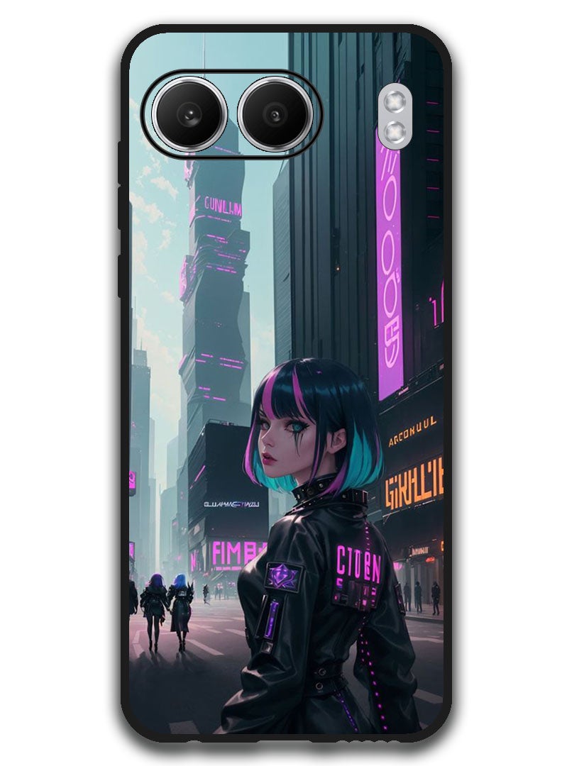 Theodor Protective Case Anti Scratch Shock Proof Bumper Cover For OnePlus Nord 4 Neon Girl - Image 1