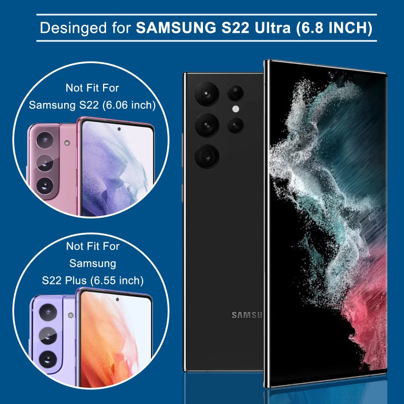 LYWHL 2 Pack for Samsung Galaxy S22 Ultra Privacy Screen Protector, Anti-Spy Full Adhesive Flexible Film for Galaxy S22 Ultra 5G 6.8â€, [Support Fingerprint Reader] Easy Installation Frame - Black - Image 5