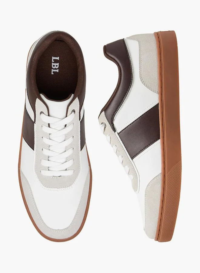 LBL by Shoexpress Men Panelled Sneakers with Lace-Up Closure