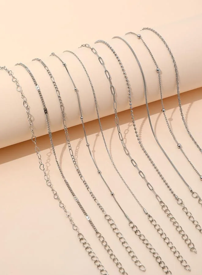 تايك تو مجموعة من 10 أساور يد كاجوال