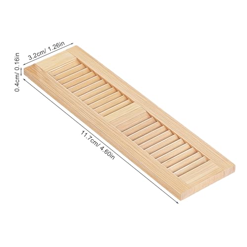 JECOMPRIS 4Pcs Miniature Shutters Window 112 Scale Mini Window Shutter Unfinished Wooden Dollhouse Furniture Model DIY Accessories - Image 5
