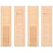 JECOMPRIS 4Pcs Miniature Shutters Window 112 Scale Mini Window Shutter Unfinished Wooden Dollhouse Furniture Model DIY Accessories - Image 2