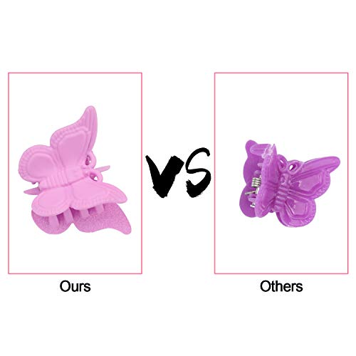 EAONE 50 Pieces Butterfly Hair Clips Pastel Mini Cute Hair Accessories 90s Girls Women with Box Package, Jelly Colors - Image 4