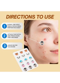 masque Bar Pretty Animalz Acne Printed Hydrocolloid Patches Extracts Oil And Impurities Conceals Blemishes And Acne  - Image 5