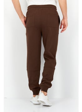 Esprit x Rest and Recreation Men Drawstring Embroidered Logo Jogger Pants, Brown  - Image 2