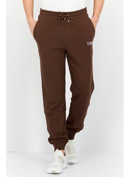 Esprit x Rest and Recreation Men Drawstring Embroidered Logo Jogger Pants, Brown  - Image 1