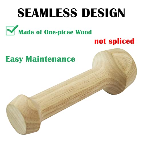 Anfu Tart Tamper Set, Wooden Molds Egg Tarts Tamper Pastry Tools for Mini Muffin Tins or Tart Pans, DIY Baking Shaping Kitchen Tool & Pastry Brush - Image 2