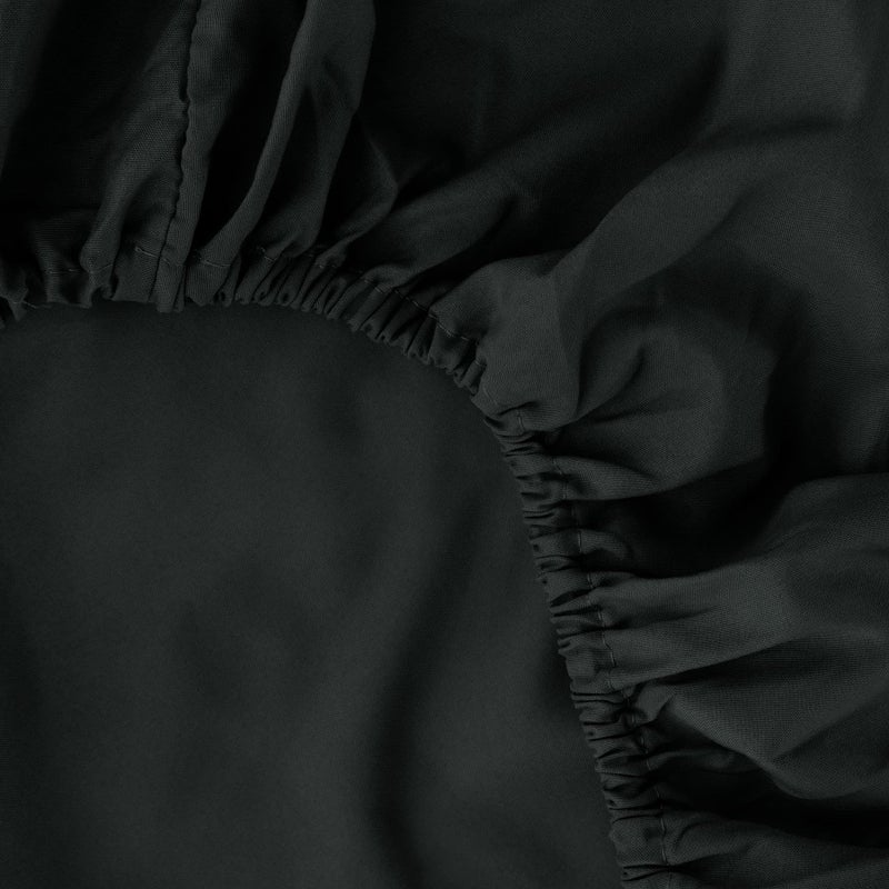 Ghooss Full Size Fitted Sheet Hotel Quality Bedding Fitted Sheet Deep Pocket up to 14 Inch Wrinkle and Fade Resistant 1 Piece Black - Image 2