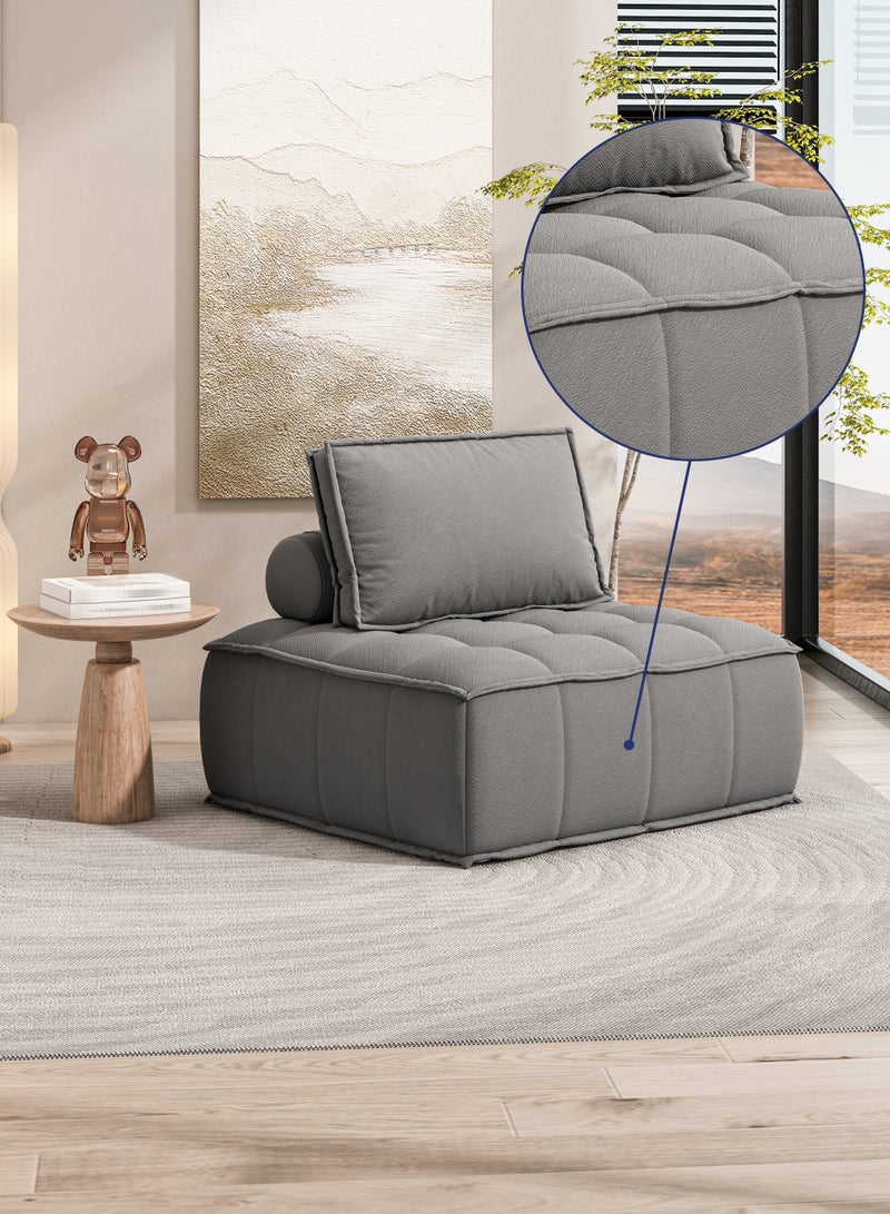 NEWLAN Modular Grey Cube Sofa - Combinable, Lightweight, Easy to Clean, Ergonomic Compressed Sofa - Image 4