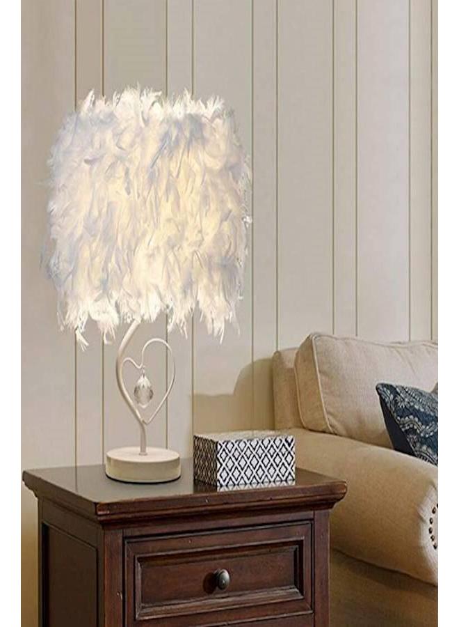 Feather Table Lamp White - Image 4