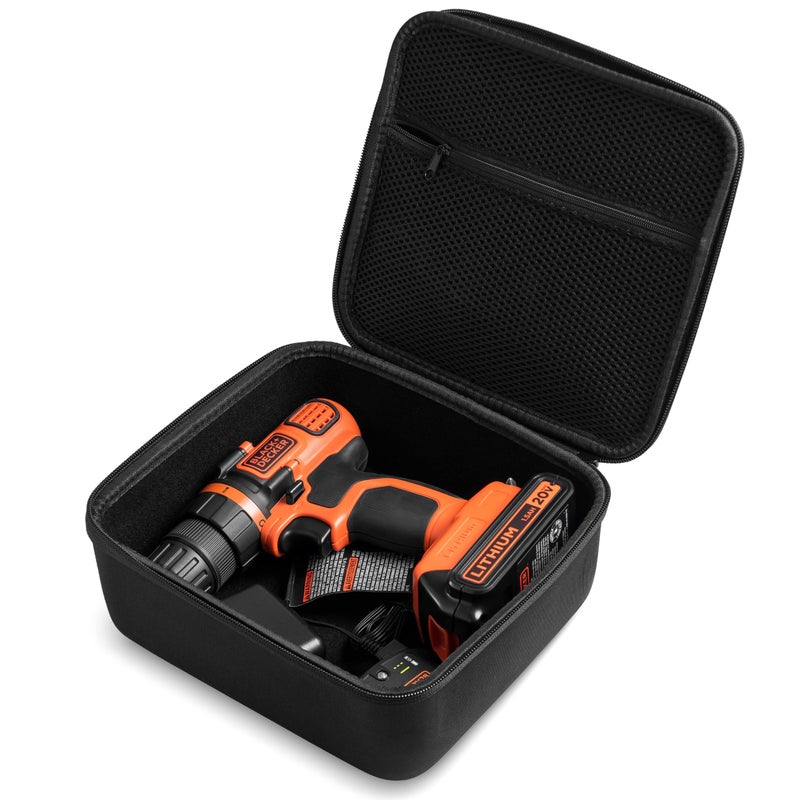 caseling Hard Case - 8.67" x 7.8" x 3.5" - Fits BLACK+DECKER LDX120C / LD120VA Cordless Drill/Driver - EVA Protection Foam Hard Shell Holder for Electronics Storage and Travel (Case only) - Image 2