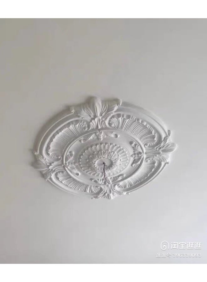 brievo 66cm Classic Decorative PU Ceiling Medallion with 3D Carved Design - Elegant Light Fixture Plate for Chandelier - Image 4