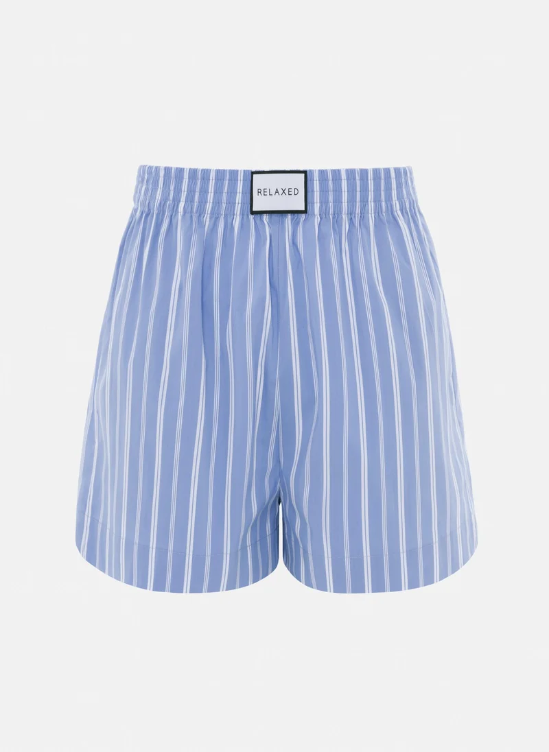 Lichi High-waisted striped shorts