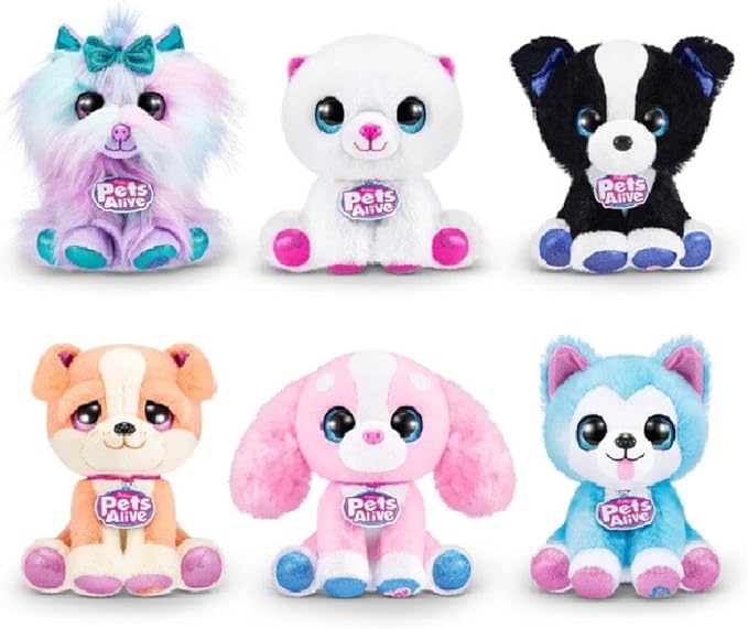 Pets Alive زورو بيتس أليف متجر الحيوانات الأليفة مفاجأة السلسلة 3 جرو محشو تفاعلي - ميزة التحدث والتكرار مع مجموعة الشفاء، متنوعة - Image 1