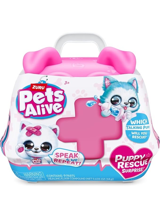 Pets Alive زورو بيتس أليف متجر الحيوانات الأليفة مفاجأة السلسلة 3 جرو محشو تفاعلي - ميزة التحدث والتكرار مع مجموعة الشفاء، متنوعة - Image 4