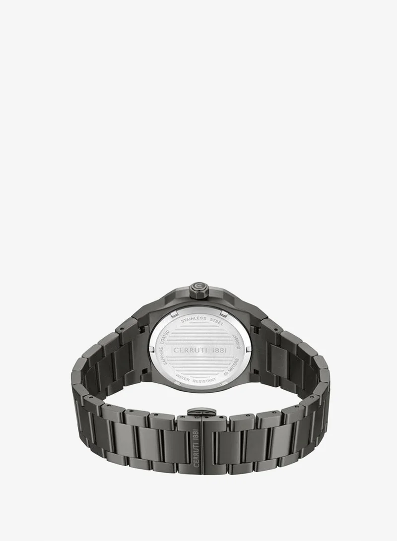 CERRUTI 1881 Gunmetal Men's Razzuolo 41mm Gunmetal Dial Stainless Steel Bracelet Analog Watch For Men for Men | Best Price UAE