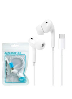 Wired In-ear Headphones For Apple OPPO Huawei Vivo Red Rice Millet Type-c Round Head Hole Noise Reduction-Color:Third Generation Typec Digital Flat Mouth Universal Bagging [true Three-dimensional Copper Ring Speaker]