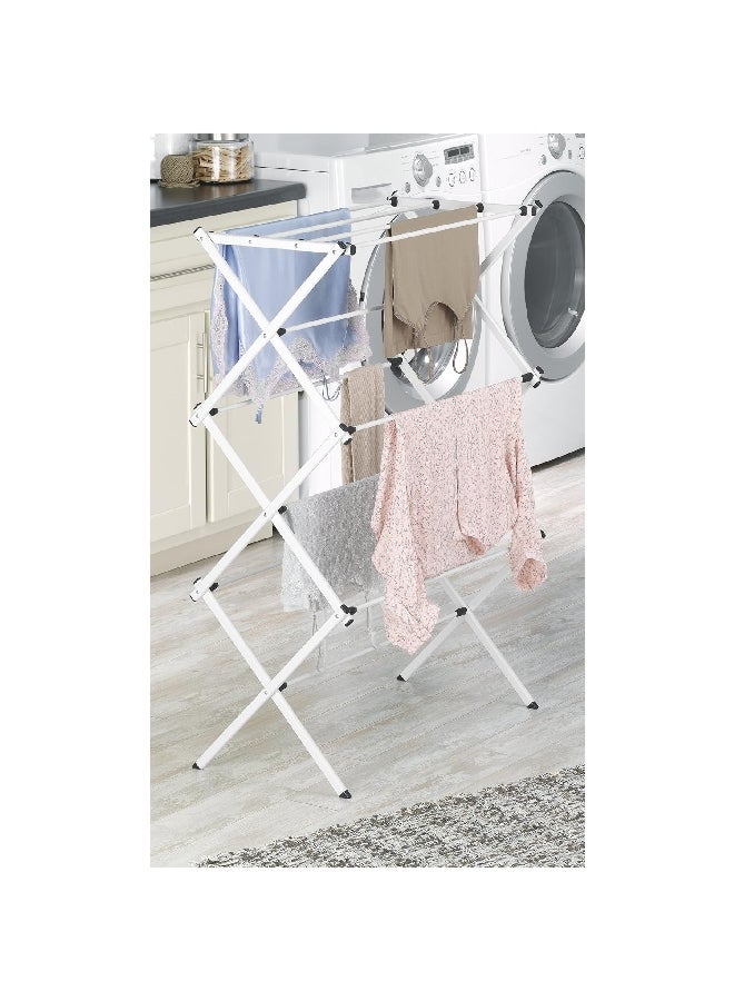 Whitmor Freestanding Folding Cloth Drying Rack White and Black 106.05 x 75.25 x 36.83 cm 6023-2979 - Image 3