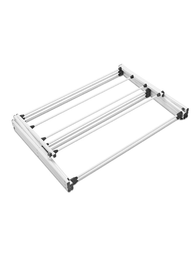 Whitmor Freestanding Folding Cloth Drying Rack White and Black 106.05 x 75.25 x 36.83 cm 6023-2979 - Image 2