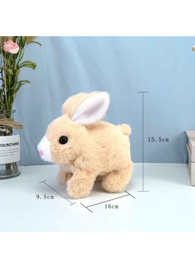 Cross Border Easter My Realistic Bunny Toy Plush Electric White Rabbit-Colour:Bell Spotted Rabbit [pink]  - Image 4