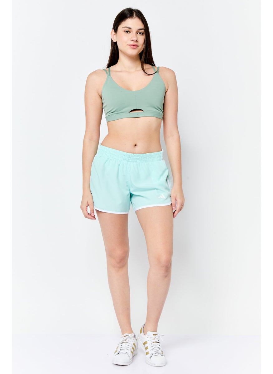 Adidas Women Sportswear Fit 4 Inseam Running Short, Semi Flash Aqua  - Image 4