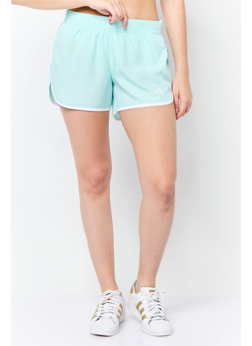 Adidas Women Sportswear Fit 4 Inseam Running Short, Semi Flash Aqua  - Image 1
