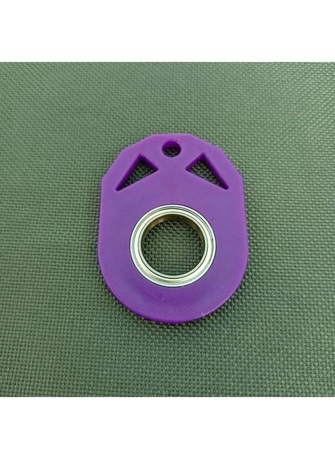 Generic Noctilucent Keychain Fidget Spinner Relieve Boredom Light Trendy Fingertip Spinning Keyring Anti-Anxiety Portable-Color:New Purple 7.3g  - Image 1