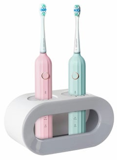 Toothbrush Holders Wall Mounted, Electric Toothbrush Holder for Bathroom, Can Place 2 Toothbrushes, Waterproof Self Adhesive/Sturdy &Breathable