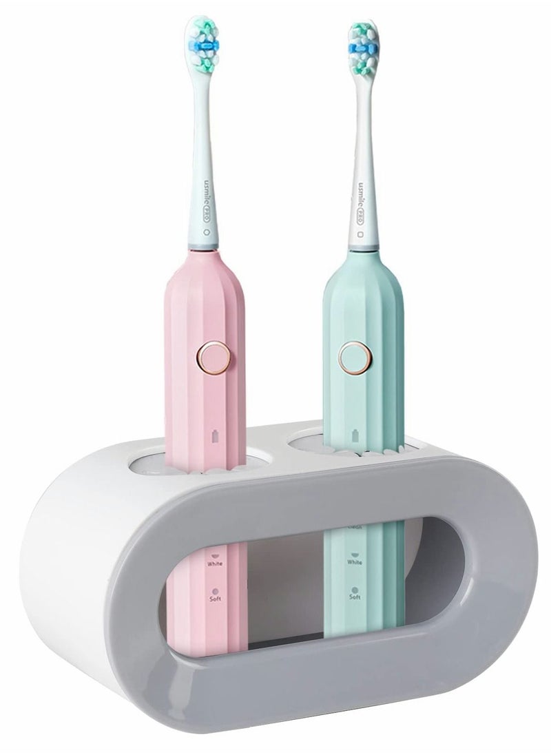 Generic - Toothbrush Holders Wall Mounted, Electric Toothbrush Holder for Bathroom, Can Place 2 Toothbrushes, Waterproof Self Adhesive/Sturdy &Breathable - Image 1