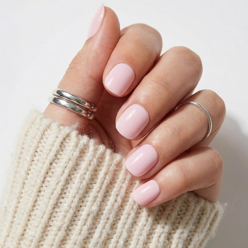 Glamnetic Press On Nails - Sugar BB Spring Nails | Super Short Fake Nails in Classic Baby Pink Tone with a Glossy Finish, Salon Quality | 15 Sizes - 30 Nail Kit with Glue - Image 1