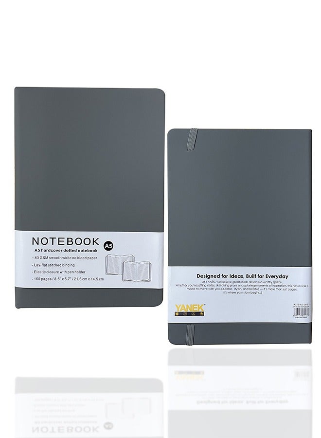 يانيك دفتر ملاحظات يانيك A5 مخطط - غلاف صلب، 80 ورقة/160 صفحة، دفتر كتابة للملاحظات، اليوميات، الرسومات، المدرسة، المكتب، والاستخدام الشخصي - متين، محمول، عبوة من 1   English (US)   Arabic  Tone - Image 1