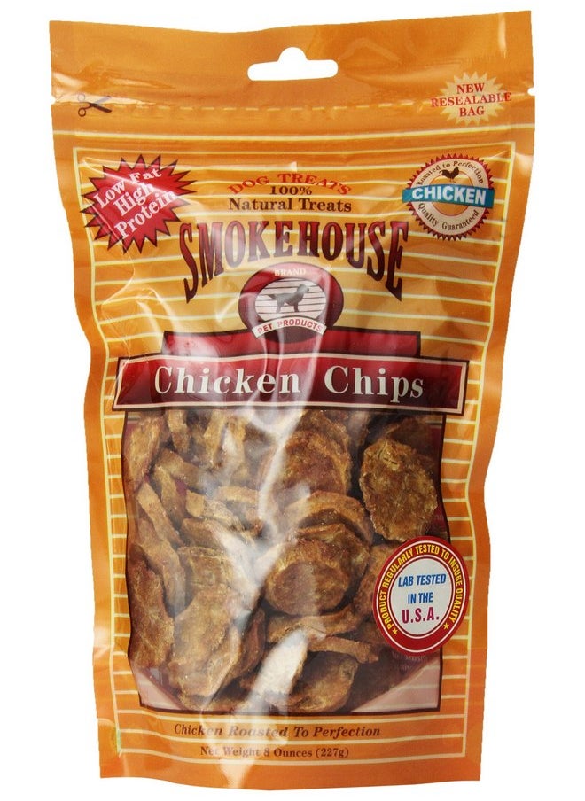 Smokehouse - Smokehouse 100-Percent Natural Chicken Chips Dog Treats, 8-Ounce - Image 1