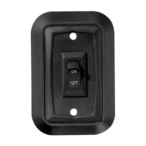 RV Designer S652 Wall Plate Switch Single Black 353 x 239 OnOff SPST - Image 1