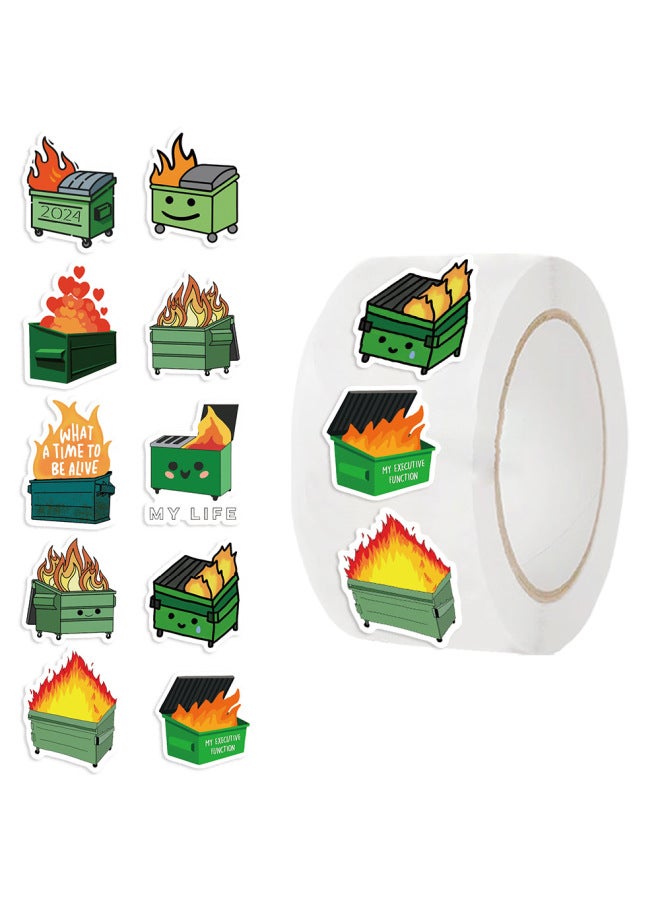 500 Stickers/roll  Roll Stickers High Color Value Cute Decorative Cartoon Funny Tape Student Sealing Stickers