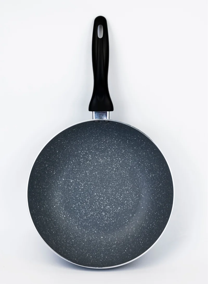 Wilson 26cm Aluminium Pressed Wok Pan Non- Stick, Induction, Marble coated