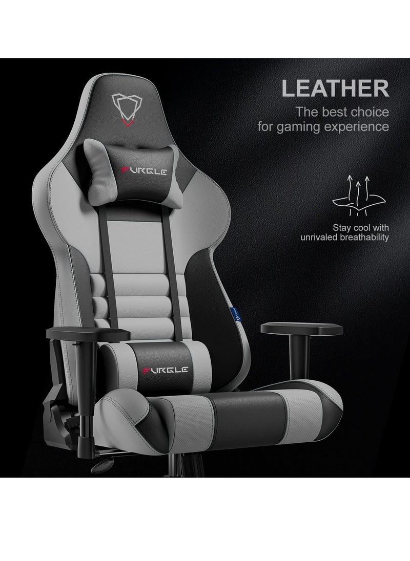 Generic Furgle Gaming Chair – 4D Adjustable PU Leather Ergonomic Racing Chair with Tilt Backrest, Swivel Base & Head Support – Heavy Duty Gamer Seat for PC & Console  - Image 3