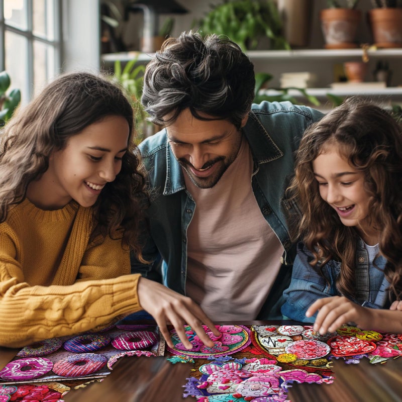 White Mountain 1000 Piece Jigsaw Puzzle Valentines Collage Food Puzzles with Large Pieces Gift for Adults and Family 24"x30" - Love Treats - Image 4