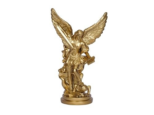 Dlfghos St Michael Statue San St Miguel Arcangel Statue 122in Archangel Michael Statue Saint Michael Statue St Michael the Archangel Resin Angel Sculpture Arcangel San Miguel Collection Religions Figurines - Image 1