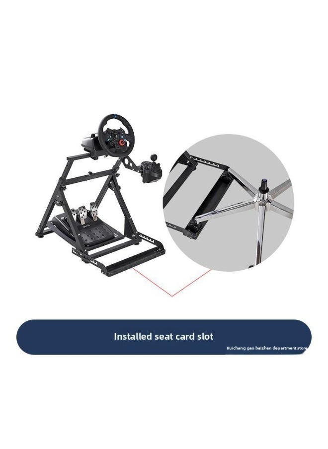 Generic - Racing Simulator Folding Game Steering Wheel Bracket G29G27CSWT300RSG923 Magic Claw R5r9-Product Color:Second Generation Panel Pedal Anti-turnover + Gear Position + Handbrake Please Note The Simulator Model - Image 1